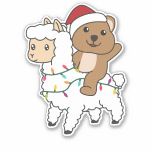 Quokka Llama Christmas Snow Winter Animals