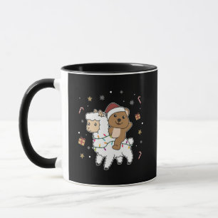 Quokka Llama Christmas Snow Winter Animals Mug