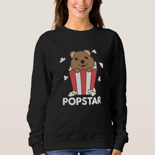 Quokka Popcorn Time Funny Animals In Fast Food Sweatshirt (Front)