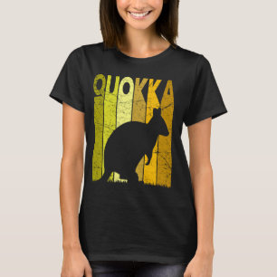 Quokka Vintage Australian Animal Retro Quokka Macr T-Shirt