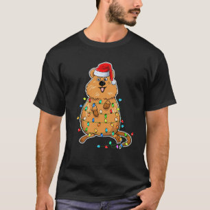 Quokka Wearing Santa Hat Xmas Quokka Lover Christm T-Shirt