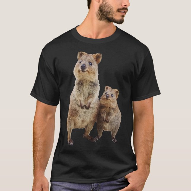 Quokka with Baby Cute Australian Teddy Bear Essent T-Shirt (Front)
