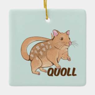 Quoll Australian Marsupial Ceramic Ornament
