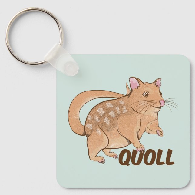 Quoll Australian Marsupial  Key Ring (Front)