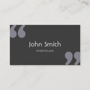 Quotation Marks Storyteller Business Card