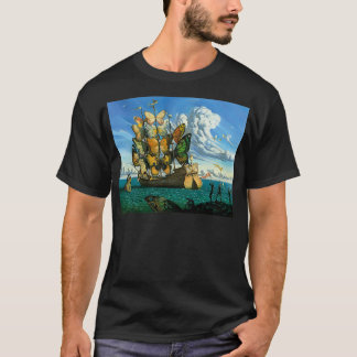 quotDeparture of Winged Shipquot by Vladamir Kush  T-Shirt