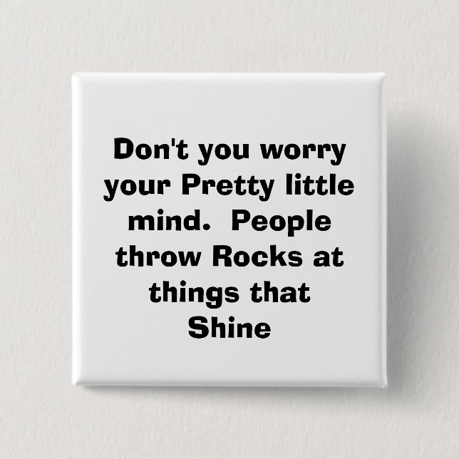 quote, 15 cm square badge (Front)
