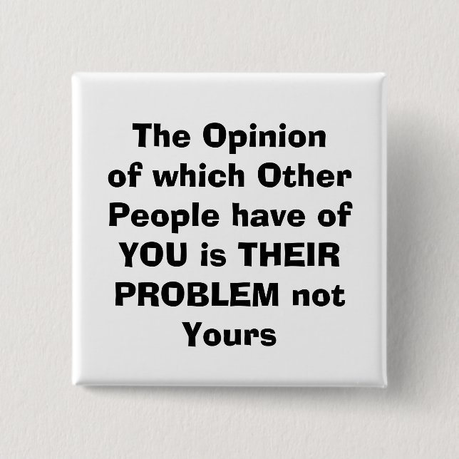 quote, 15 cm square badge (Front)