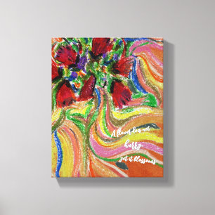 Quote "a flower does not hurry, yet it blossoms" canvas print