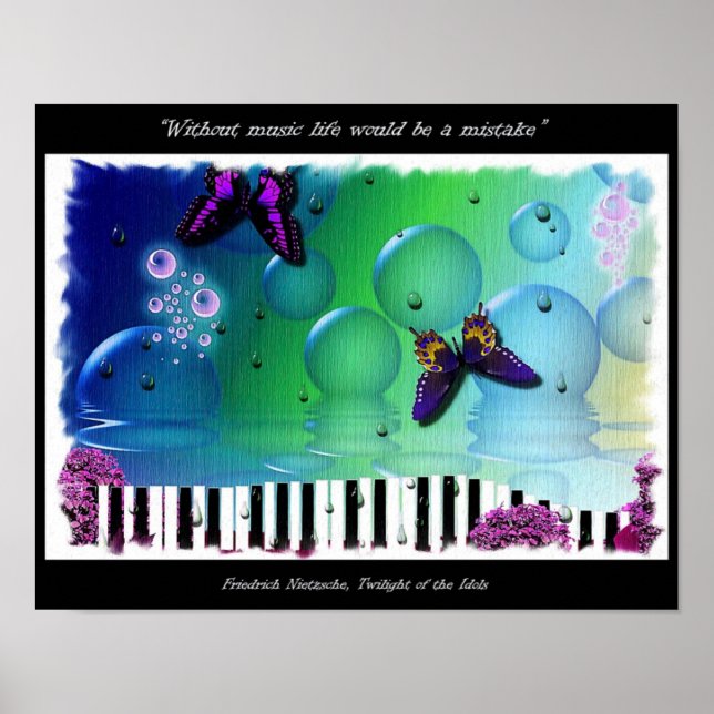Quote about music poster (Front)