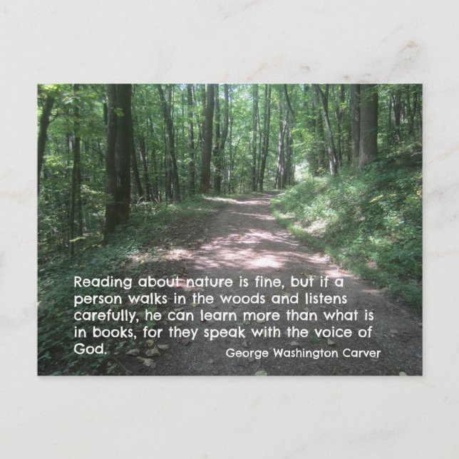 Quote about Nature by G.W. Carver Postcard (Front)