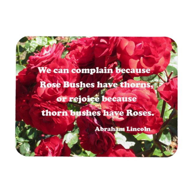 Quote about roses by Abraham Lincoln Magnet (Horizontal)
