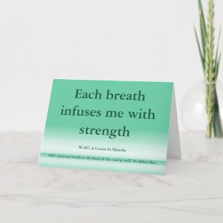 Quote about the breath, A Course In Miracles card