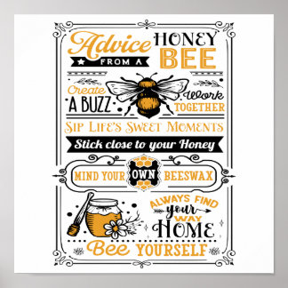 Quote Advice from a honey bee Poster
