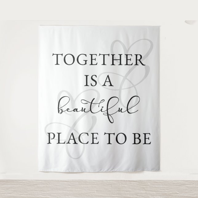 Quote Backdrop Banner Wedding Tapestry (Front)