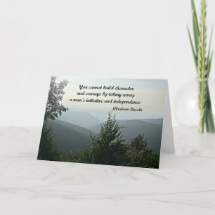 Quote by Abraham LIncoln: You cannot build Card