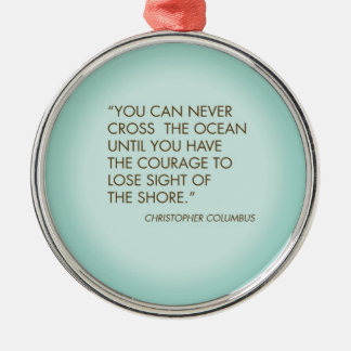 Quote by Christopher Columbus Metal Tree Decoration