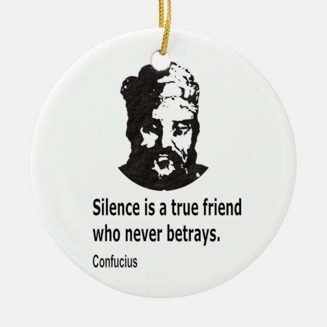 Quote By Confucius Ceramic Tree Decoration (Front)