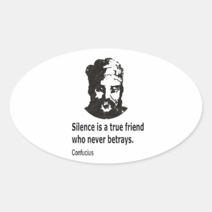 Quote By Confucius Oval Sticker