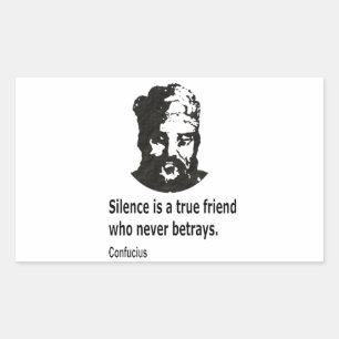 Quote By Confucius Rectangular Sticker
