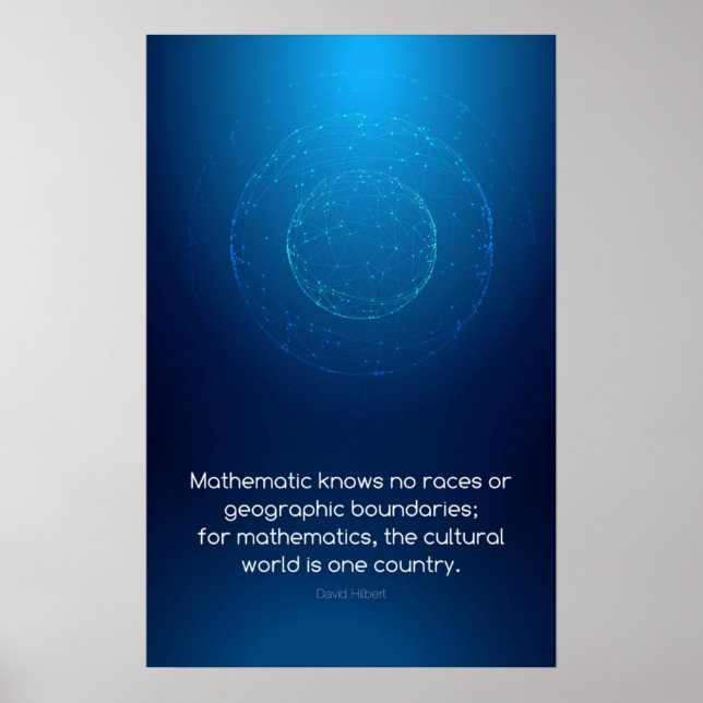 Quote by David Hilbert - Math Posters (Front)