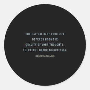 Quote By Marcus Aurelius, Mindset Motivational Quo Classic Round Sticker