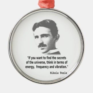Quote By Nikola Tesla Metal Tree Decoration