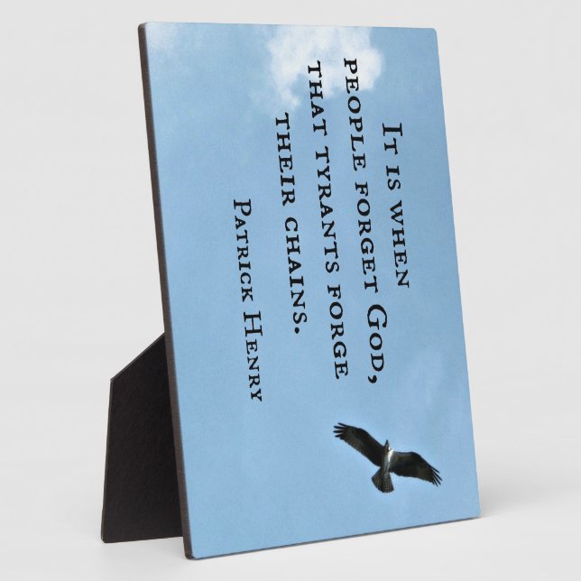 Quote by Patrick Henry about government Plaque (Side)