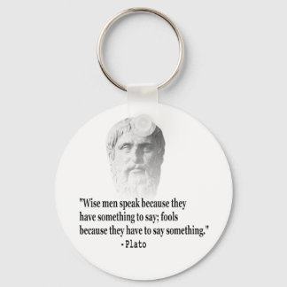 Quote By Plato Key Ring
