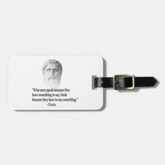 Quote By Plato Luggage Tag