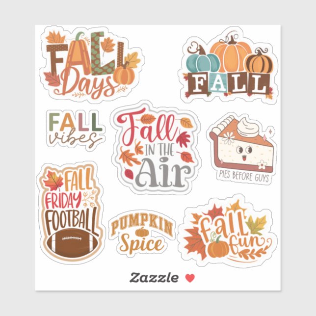 Quote Fall Season, Pumpkin Spice set of 8  (Sheet)