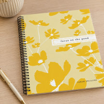 Quote Focus On The Good Floral Pattern Notebook