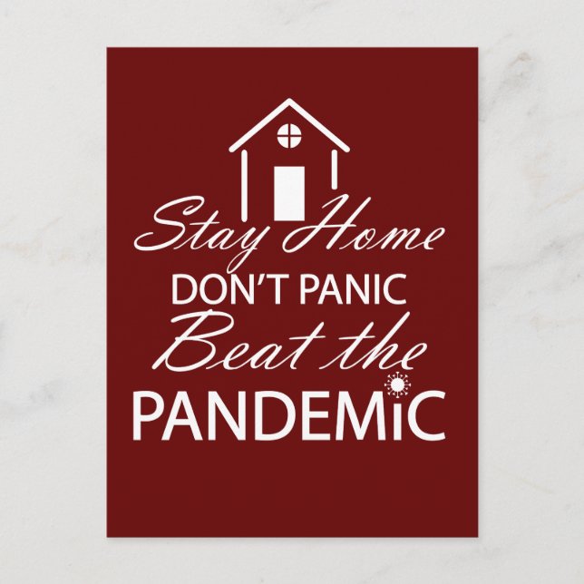 Quote for preventing the corona virus infection postcard (Front)