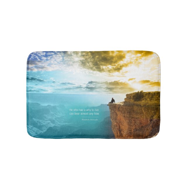 Quote Friedrich Nietzsche Nature Adventure Nature Bath Mat (Front)