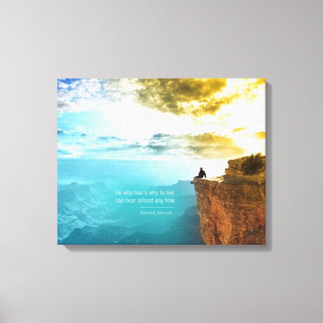 Quote Friedrich Nietzsche Nature Adventure Nature Canvas Print (Front)