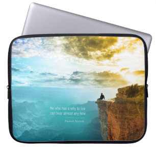 Quote Friedrich Nietzsche Nature Adventure Nature Laptop Sleeve