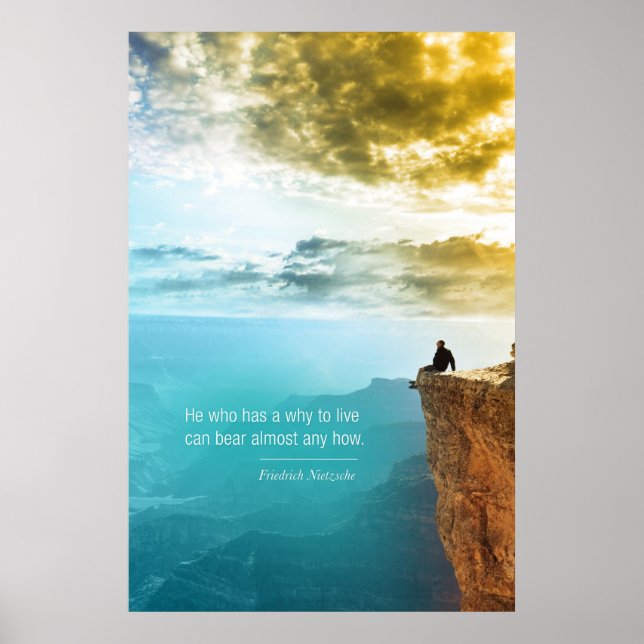 Quote Friedrich Nietzsche Nature Adventure Nature Poster (Front)