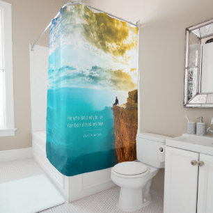 Quote Friedrich Nietzsche Nature Adventure Nature Shower Curtain