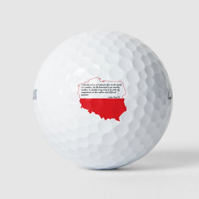 Quote From Pope John Paul II Golf Balls (Front)