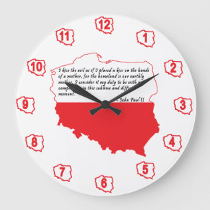 Quote From Pope John Paul II Large Clock