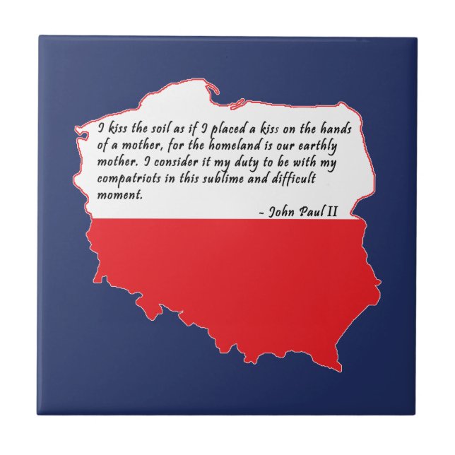 Quote From Pope John Paul II Tile (Front)