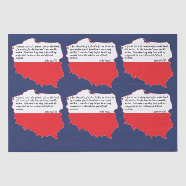 Quote From Pope John Paul II Tissue Paper (Front)