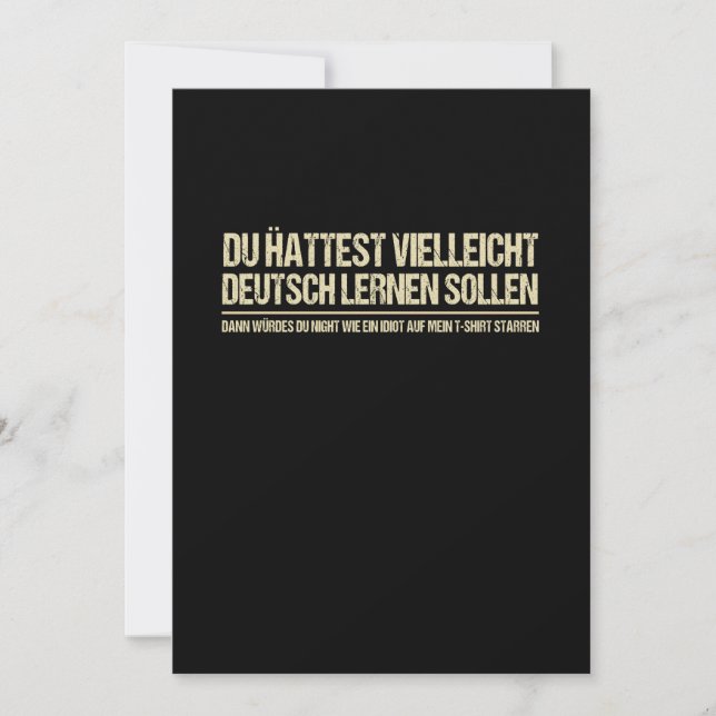 Quote-Funny German Speaker Deutschland Quote Save The Date (Front)