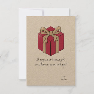 Quote Gift Valentine's Day Flat Thank You Card