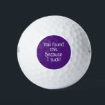 Quote Golf Balls<br><div class="desc">Quote "you found this because i suck" The Wilson Ultra 500 Distance is built with a high energy core that transfers all the energy from your swing into pure, straight distance off the tee. Go long and straight at every hole and get the distance your game deserves. And when you...</div>