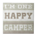Quote | I'm One Happy Camper Tile<br><div class="desc">Quote | I'm One Happy Camper. Artist: June Erica Vess. Image ID: 106120D.</div>