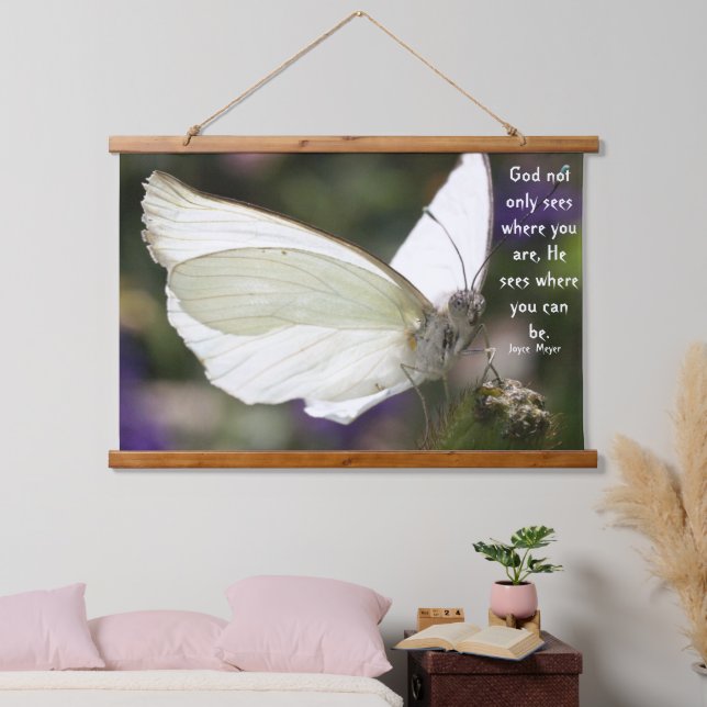Quote Inspirational Butterfly Wall Hanging Tapestry (Bedroom)