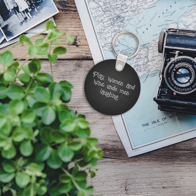 Quote minimalist grey funny  key ring (Creator Uploaded)