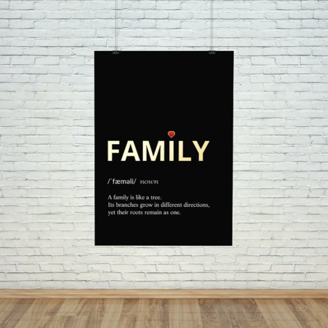 Quote of FAMILY minimalist black gold Foil Prints (Creator Uploaded)