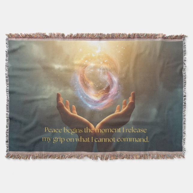 Quote of Finding Peace Blanket (Front)